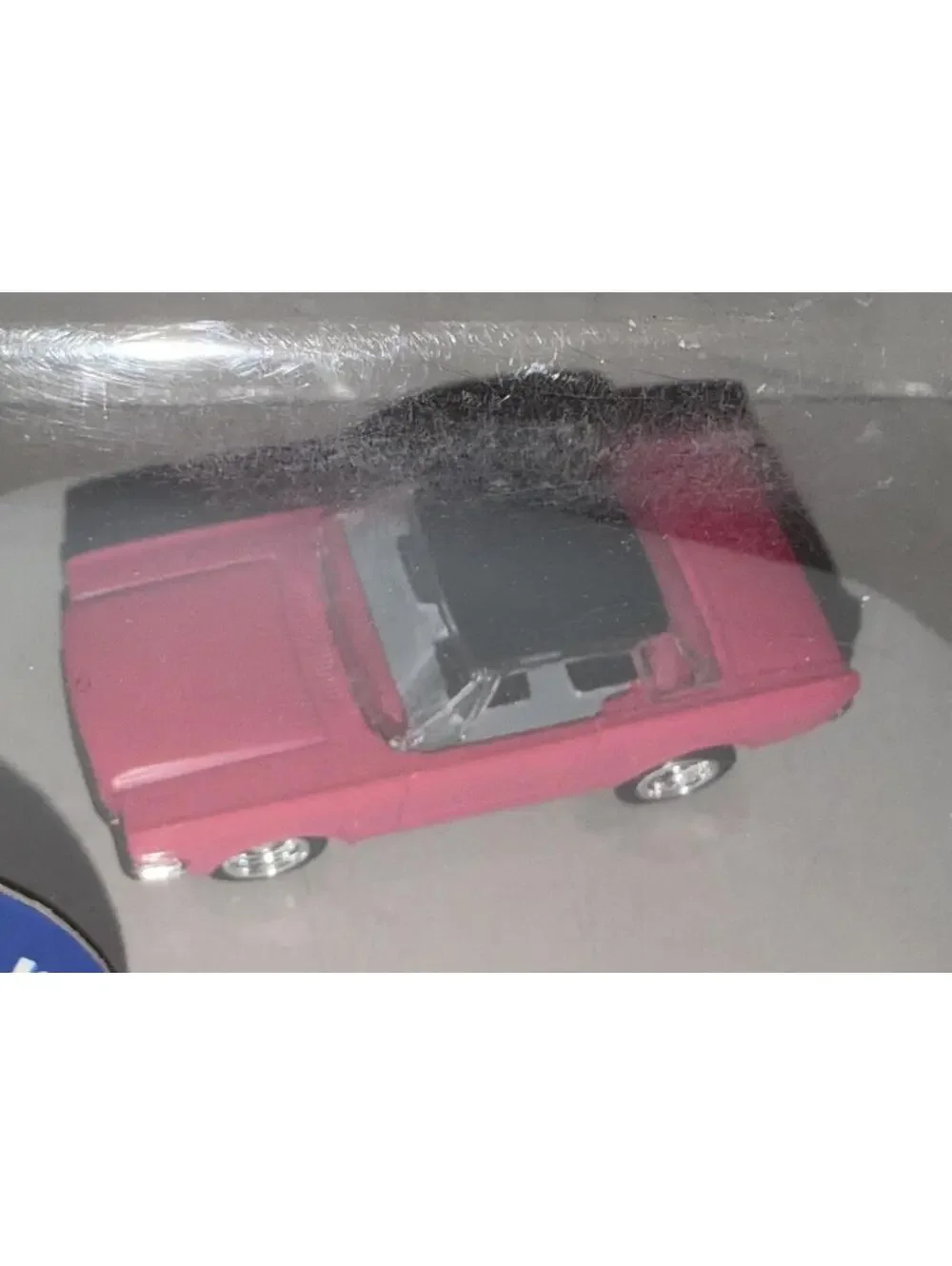 Johnny Lightning Thunderjet 500 Hot Pink Mustang Convertible Pull Back Racing